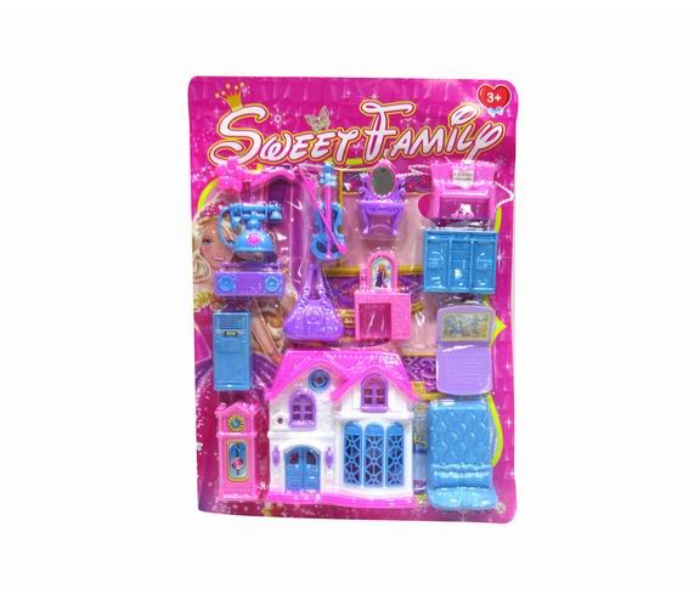 2021-15 Sweet Family Furiture Accessories Playset for Kids - Pink - Zoom Image