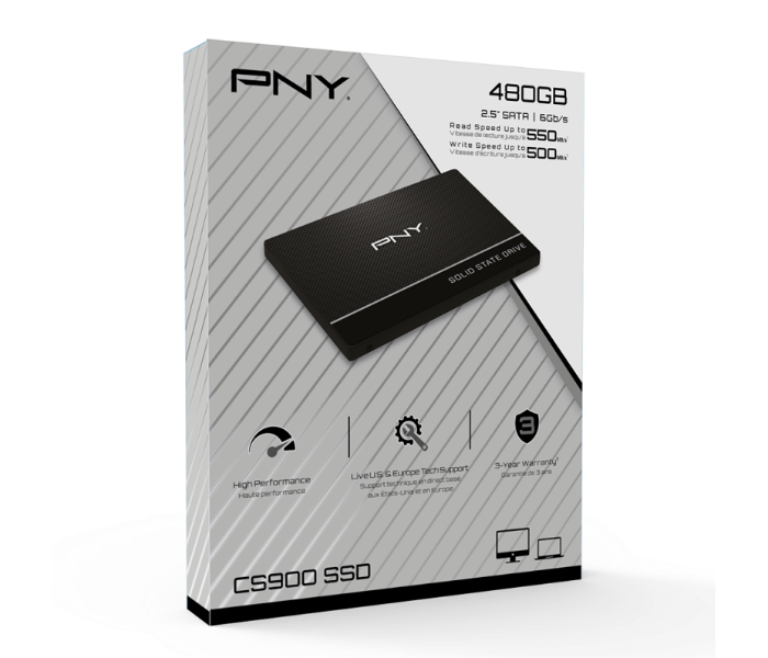 PNY SSD7CS900-480-PB CS900 Series 2 Series 5 in SATA III 480GB SSD - Zoom Image 1