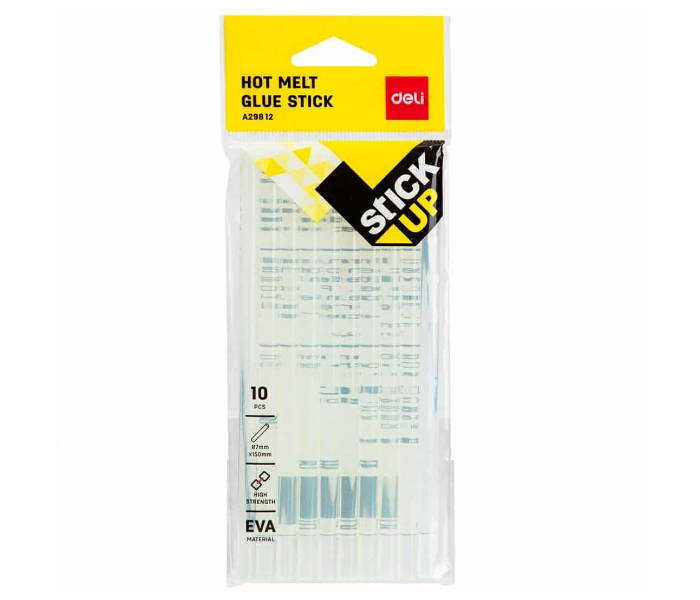 Deli A29812 7mm x 150mm Stick Up Hot Melt Glue Stick - White - Zoom Image