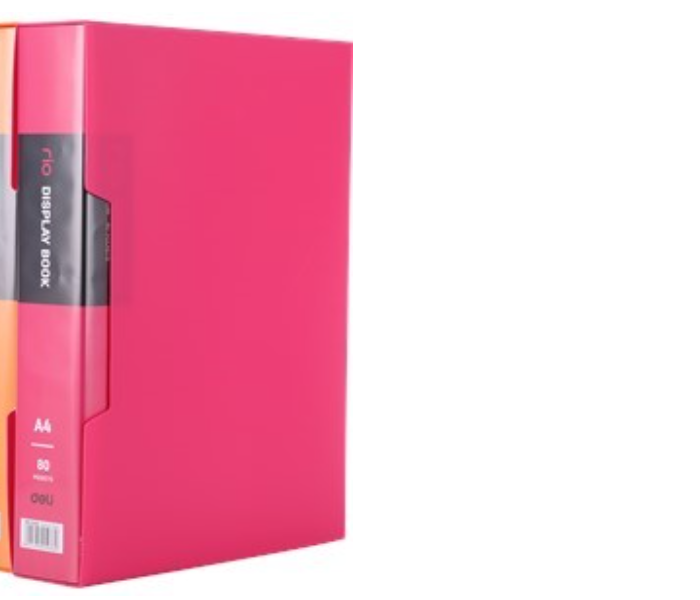 Deli 5036 80 Pockets A4 Paper Display Book - Pink - Zoom Image