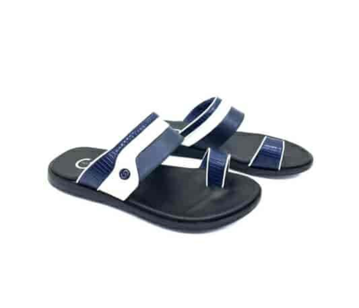 1732-15 EU 42 Stylish Comfort Flat Sandal for Men - Navy - Zoom Image