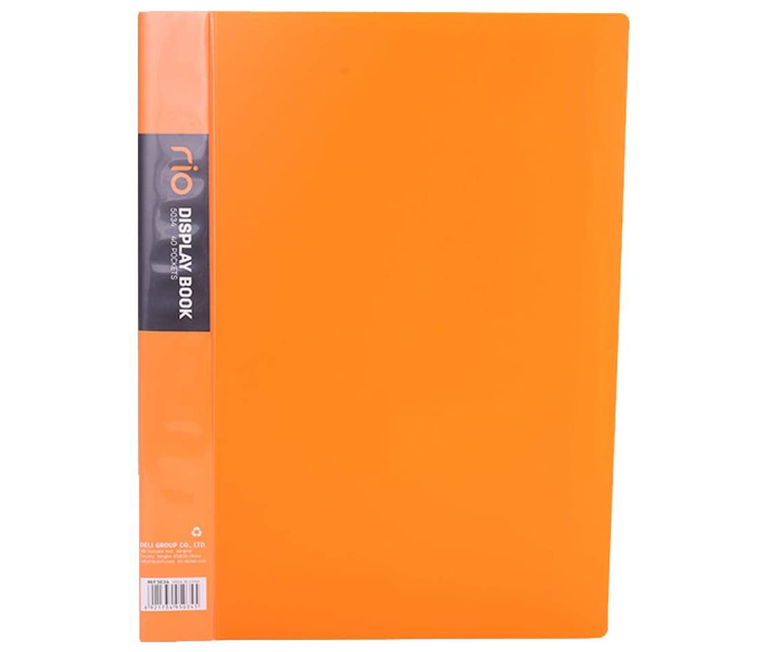 Deli 5034 40 Pockets A4 Paper Display Book - Orange - Zoom Image