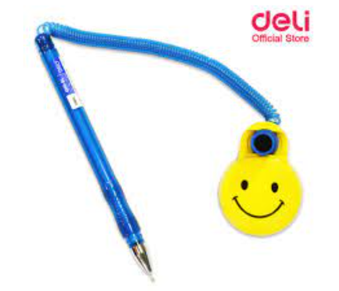 Deli Q50-BL 0.7mm Mini Tip Ball Point Pen with Stand - Blue and Yellow - Zoom Image 3