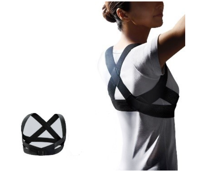 Shoulder Upright Support Trainer Large Posture Corrector For Girls - Black - Zoom Image