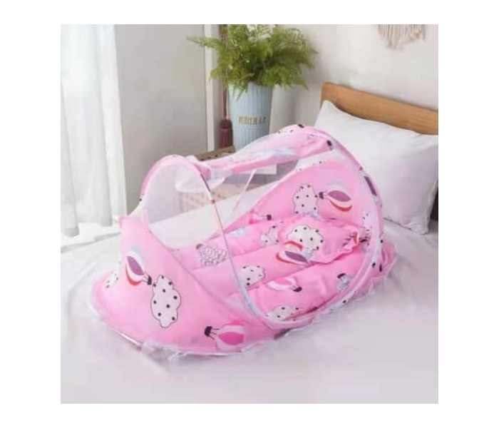 BE 1301 Washable and Foldable Crib Baby Easy Bedding Set - Pink - Zoom Image