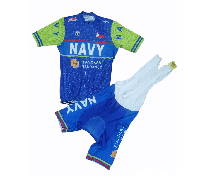 DJ PHL-NVY Small FULL POWERBAND Philippine Navy Jersey 2021 Design Pineaple Fabric 20D Gel Pad - Green and Blue - Zoom Image 2