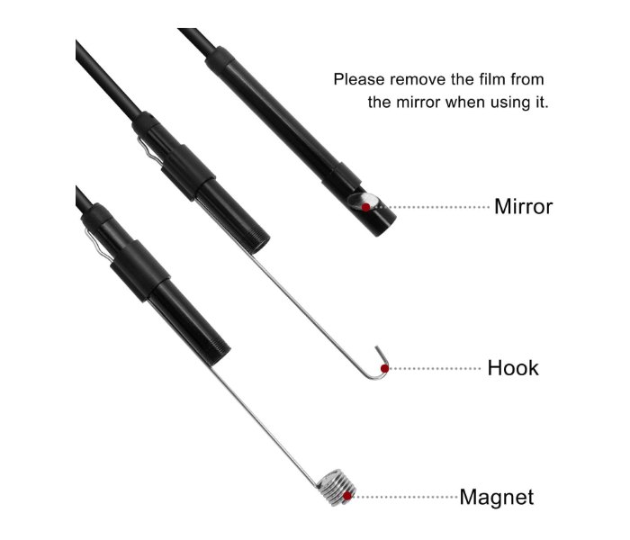 Generic Waterproof HD Borescope USB Inspection Camera Endoscope for Android Mobile and PC Desktop Computer - Black - Zoom Image 3