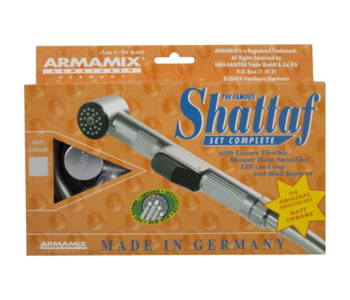 Armamix Shattaf Wall Mounting Toilet Spray Set - Silver - Zoom Image