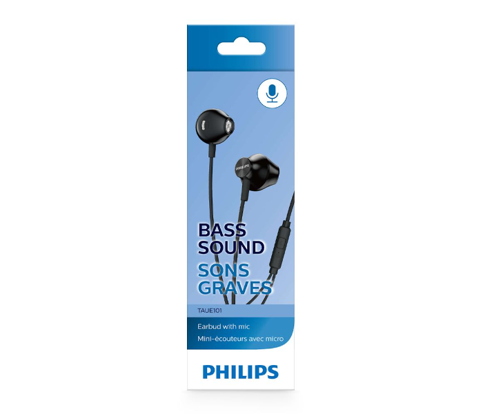 Philips TAUE101BK-00 In-Ear Wired Headphone with Microphone and Clear Bass Sound -Black - Zoom Image 6