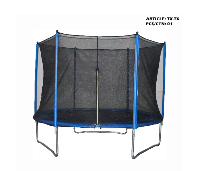 TX-T6 36 Spring Pieces 3 Watts Foldable Rebounder Trampoline with Strong Design - Black - Zoom Image