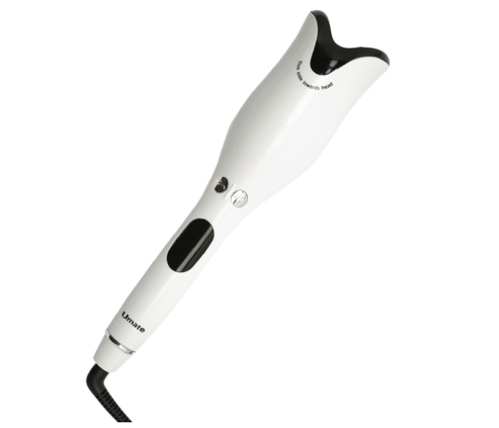 Umate Ceramic Automatic Rotating Hair Curler for Women - White - Zoom Image 2