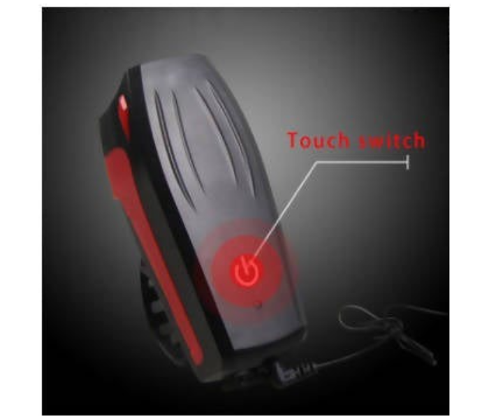 5W Bicycle Light with Waterproof Speaker and Micro USB Charging Port - Red - Zoom Image 2