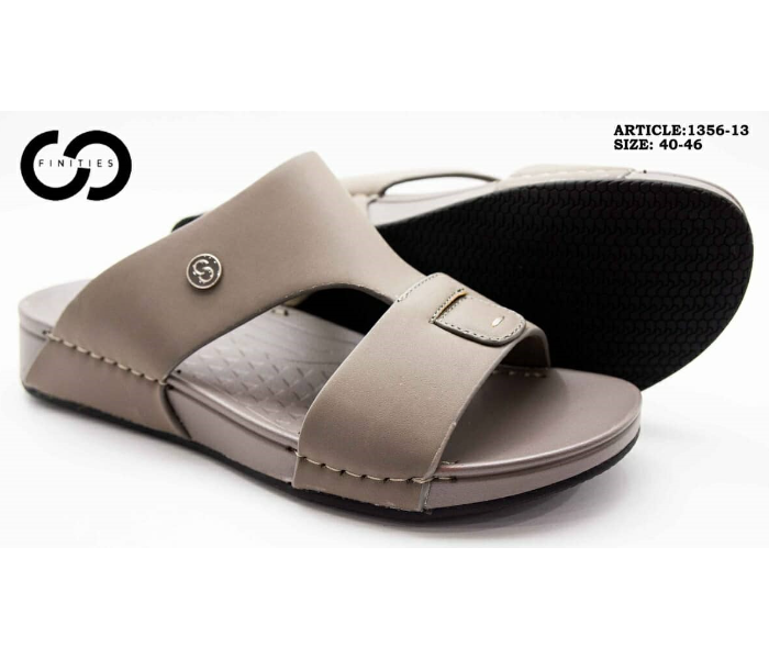 Finities 1356-13 42 EU Comfortable Flat Sandal For Men - Grey - Zoom Image