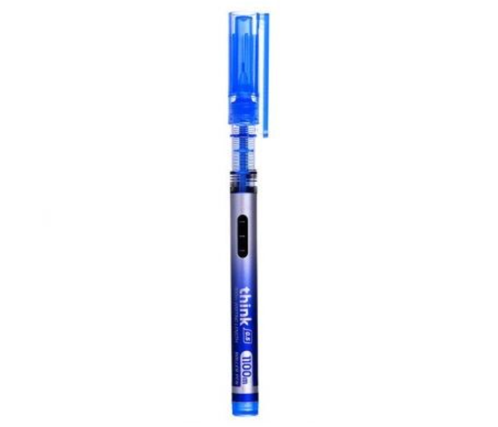 Deli Q300-BL 12 Piece 0.5mm Roller Ball Pen - Blue - Zoom Image