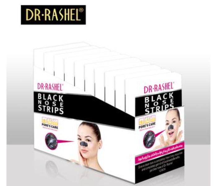 Dr.Rashel 12 Box of 6 Pcs Pack - 72 Pcs Black Nose Strips  - Zoom Image 1