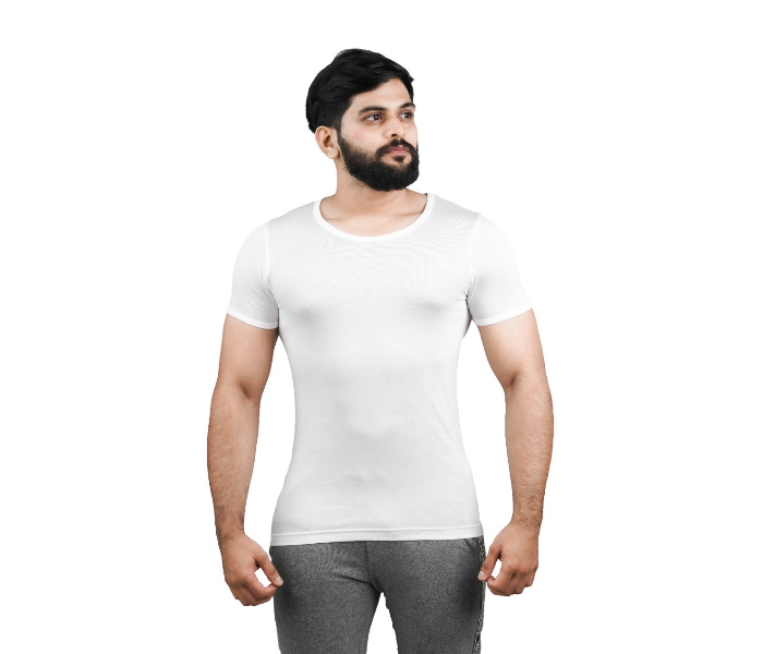 Merdin Fannila Small Bamboo Cotton Anti-Bacterial Sweat Absorbing Eco-Friendly Inner Vest For Men -White - Zoom Image 1