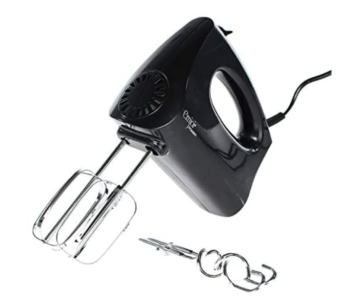 Emjoi UEHM-366 250Watts 3 Speed Settings Hand Mixer with Stainless Steel Dough Hooks -Black - Zoom Image 1