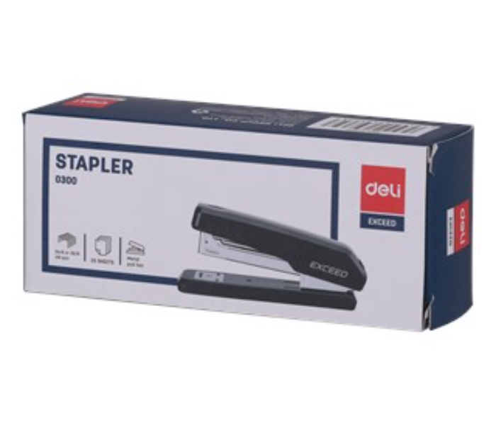 Deli 0300 25 Sheets 24x6 26x6 Stapler Machine - Black - Zoom Image 1