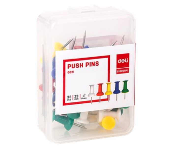 Deli 0021 35 Pieces 23mm Push Pins - Zoom Image