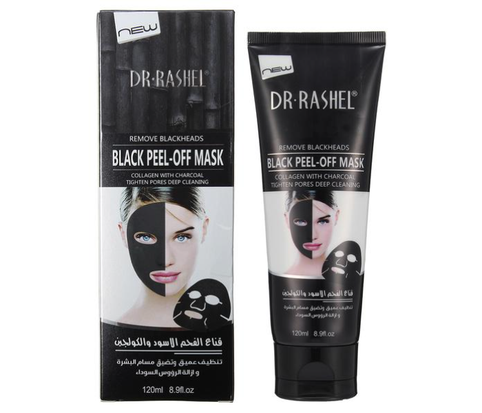 Dr-Rashel 120ml Black Peel-Off Mask Collagen And Charcoals Remove Blackheads For All Skin Types - Zoom Image 1