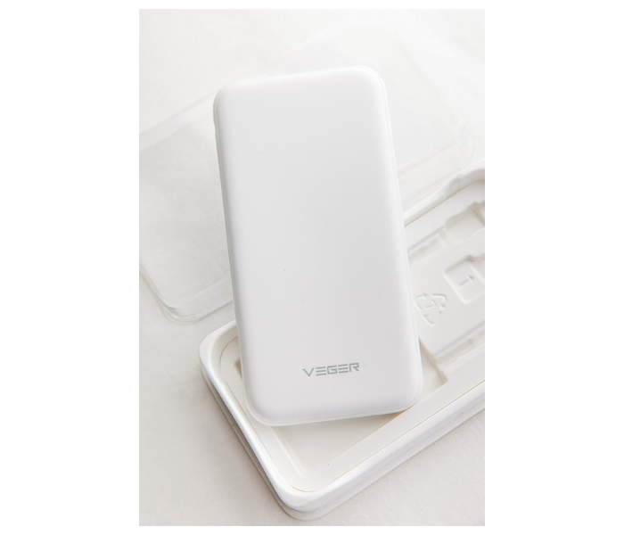 Veger VP-1042 Power Bank with Dual USB Output Portable Charger - White - Zoom Image 1