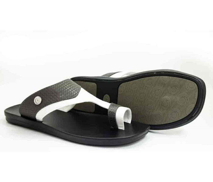 Odyssey 1290-13 45 EU Flat Sandal for Men - Black and White - Zoom Image