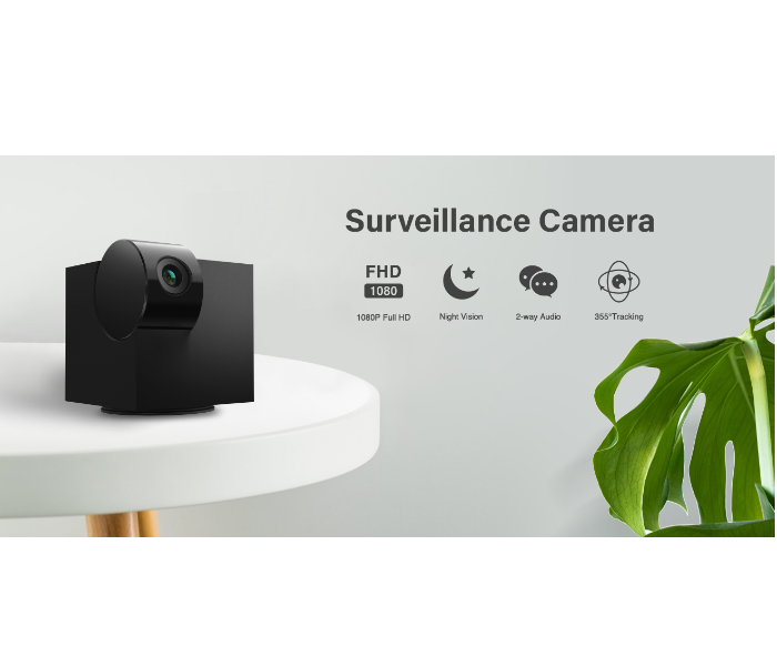 Laxihub HM012 P1 Indoor 1080P Pan Tilt WiFi Camera - Black - Zoom Image 4