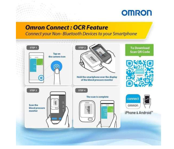 Omron Hem-7121 J Automatic Upper Arm Blood Pressure Monitor - White - Zoom Image 3