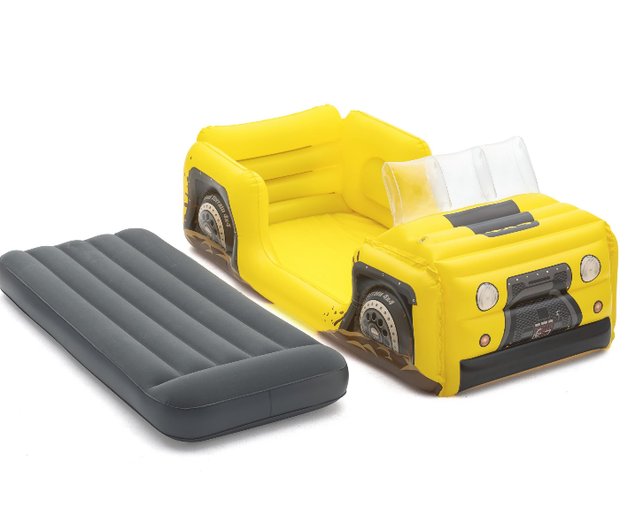 Bestway 67714 Car Shaped Single Air Mattress For Kids- Yellow - Zoom Image 2