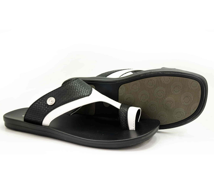 Odyssey 1290-02 45 EU Flat Sandal for Men - Black and White - Zoom Image