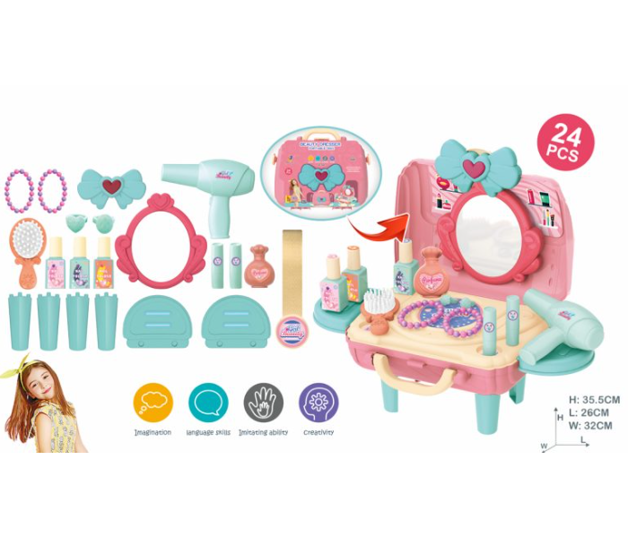 24 Piece Beauty Dresser Portable Activity Toy For Kids - Zoom Image 3