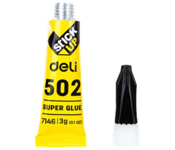 Deli 7146 3gm Stick Up Super Glue - Yellow - Zoom Image