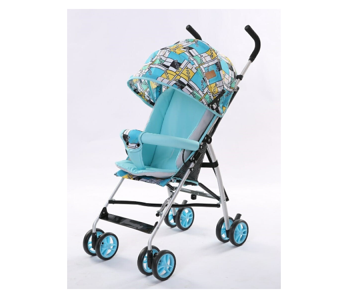 HP-3021QH Foldable Baby Stroller with Adjustable Push Handlebar - Blue - Zoom Image