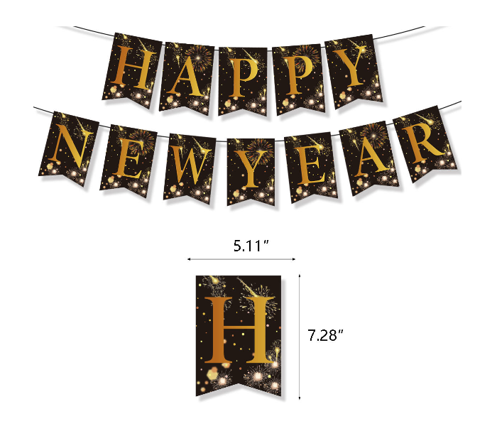 Golden Happy New Year 2022 Foil Balloon Kit With Banner 1 Set Of New Year Party Banner 1 Set Of 4 2022 Aluminum Film Balloons 1 Set Of 20 -12 Inch Latex Balloon Sets 2 Rolls Of 10m Gold Ribbon And Air - Zoom Image 3