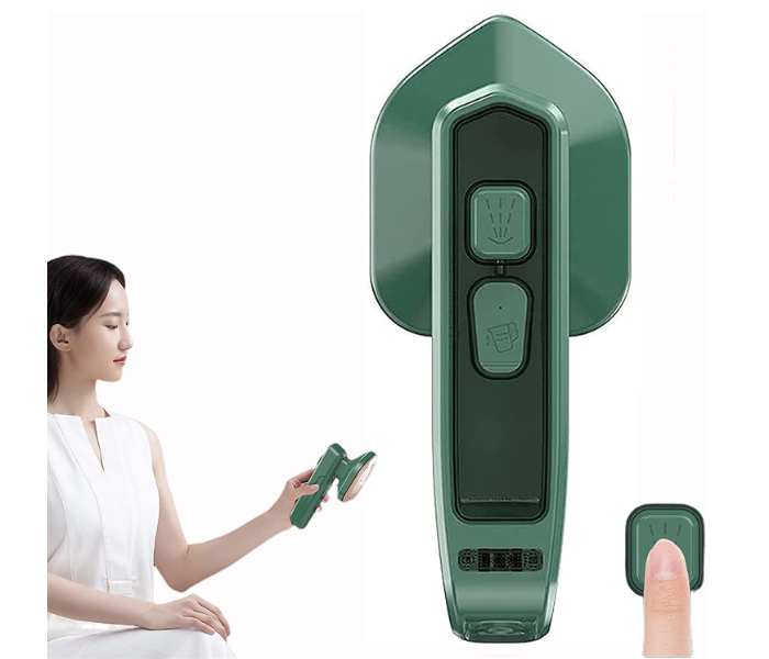 Portable Mini Handheld Fabric Garment Steam Iron with Spray - Green - Zoom Image 4