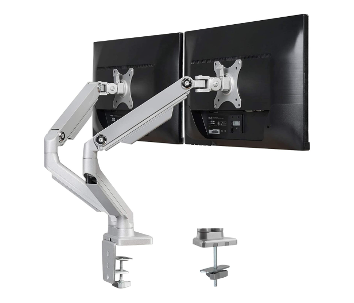 Skill Tech SH-100-C024 Desk Mount for 13 to 32 Inch Screen - Silver - Zoom Image 2