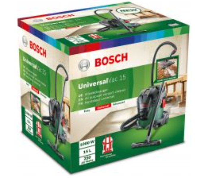 BOSCH Universal VAC 15 Wet and Dry 15 Liter Vacuum Cleaner with Blowing Function - Green  - Zoom Image 6