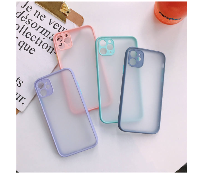 Lab LBTBC004BL Transparent Border Color Fashion Case without Print iPhone 11 Pro Max Mobile Case - Blue - Zoom Image 5