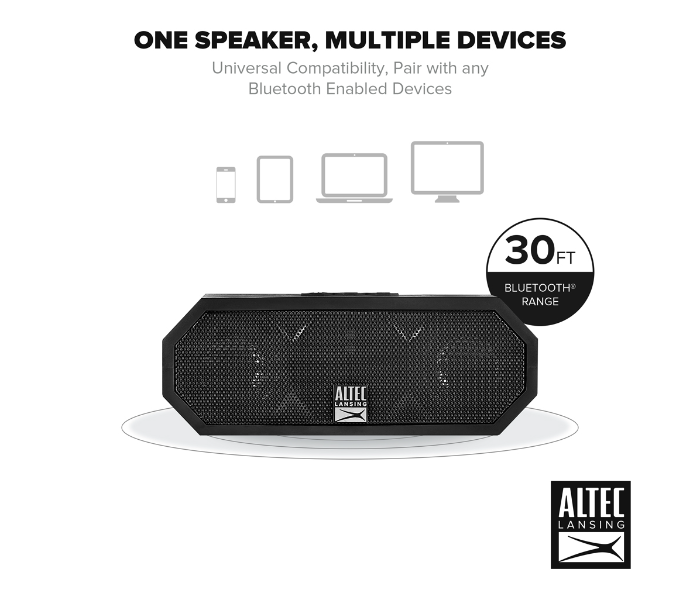 Altec Lansing IMW457-BLK The Jacket H2O Rugged Bluetooth Speaker - Black - Zoom Image 6