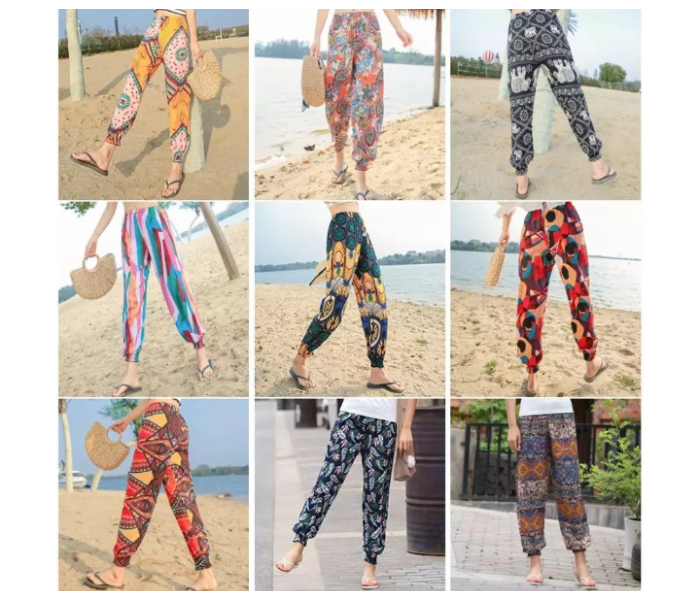 7264 Pack Of 3 Printed Comfortable Palazzo Pants for Women - Zoom Image 1