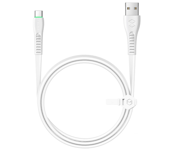 Mcdodo CA-6432 1.8m Flying Fish Type-C Data Cable with LED Light - White - Zoom Image