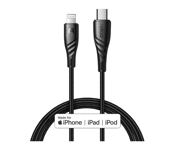 Mcdodo RCA-625 MFI Type-C to 1.2m Lightning PD data Cable - Black - Zoom Image 1