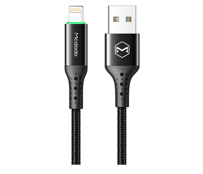 Mcdodo CA-7410 1.2m Nest Series Auto Power Off Lightning Cable - Black - Zoom Image 1