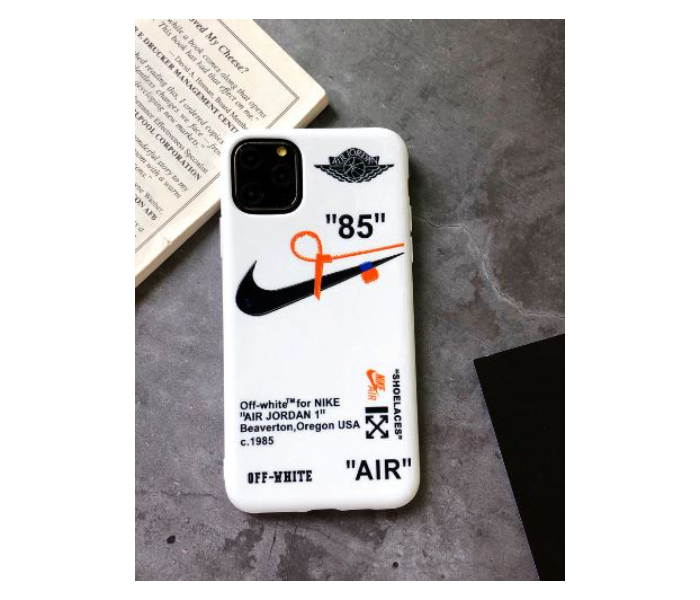 Lab LB85N014WH Stylish Silicon 85 Nike iPhone X Mobile Case - White - Zoom Image 1