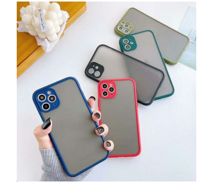 Lab LBTBC004NB Transparent Border Color Fashion Case without Print iPhone 11 Pro Max Mobile Case - Navy Blue - Zoom Image 3