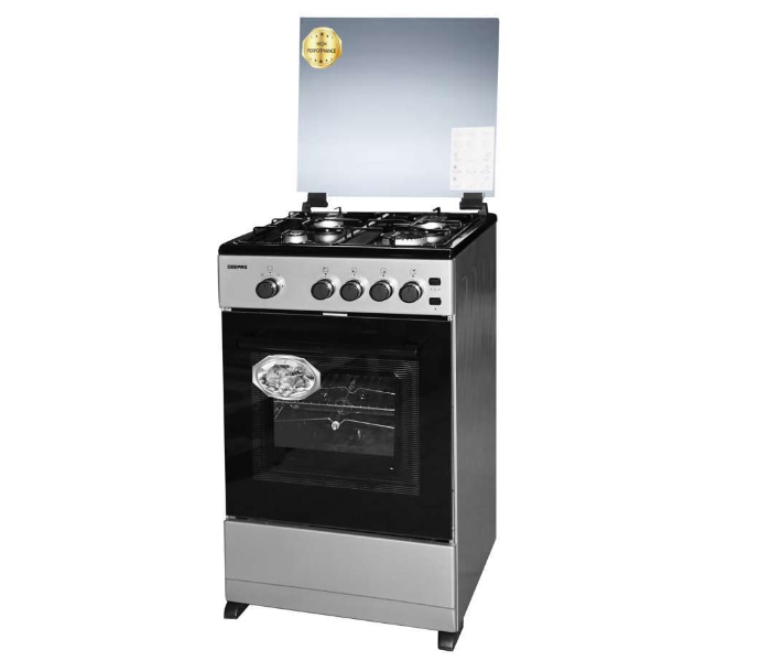 Geepas GCR5016NMST 4 Burner Cooking Range - Black and White - Zoom Image 2