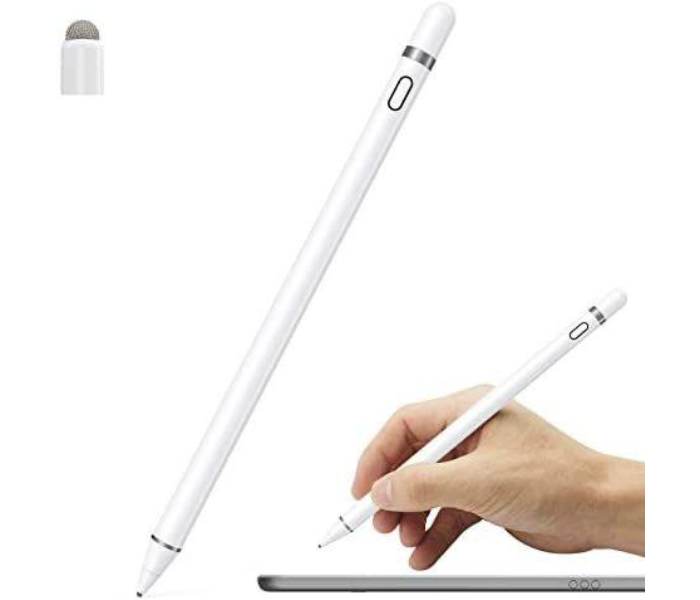 Universal Stylus Compactable Smart Pen For Touch Screen - White - Zoom Image 1