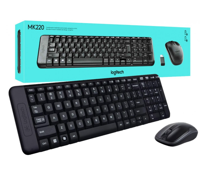 Logitech MK220 Wireless Keyboard and Mouse Combo for windows - Black - Zoom Image 2