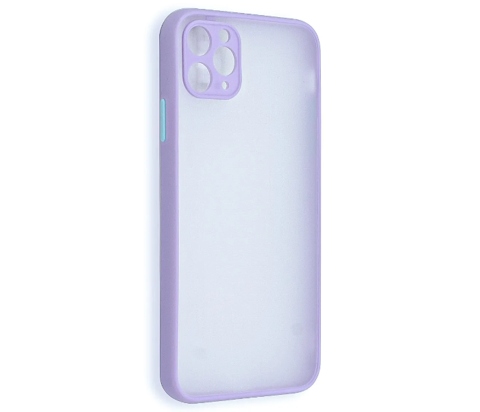 Lab LBTBC004PU Transparent Border Color Fashion Case without Print iPhone 12 Mobile Case - Purple - Zoom Image 2