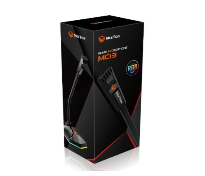 Meetion MT-MC13 Remote Meeting Desktop Gaming Microphone with RGB Light Control Button - Black - Zoom Image 2